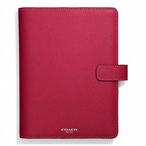 COACH SAFFIANO LEATHER JACKET PLANNER ORGANIZER